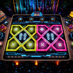Kids Dual Player Interactive Electronic Dance Mat - Extra Large 105x90cm Anti-Slip Music Game Pad with Two Modes & Three Ways, No TV Required