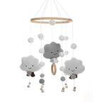 Baby Crib Mobile Music Box Pendant Clock Bedside Safe Toy for Infants, Compatible with YUX, Gray