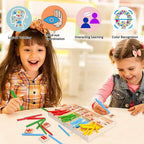 Montessori Math Toy, Wooden Sticks Digital Game with Counting Blocks