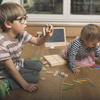 Montessori Math Toy, Wooden Sticks Digital Game with Counting Blocks