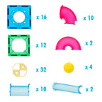 88 Pcs non-toxic STEM Educational, Durable Magnetic Tiles/Puzzle with Storage Bag