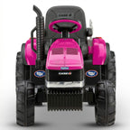 2 Speed Case IH 12V Kids Ride On Tractor with Trailer-Perego Pink.