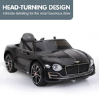 Bentley Exp 12 Speed 6E Licensed Kids Ride On Electric Car Remote Control - Black