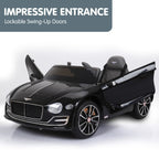 Bentley Exp 12 Speed 6E Licensed Kids Ride On Electric Car Remote Control - Black