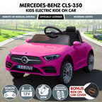 Mercedes Benz CLS 350 Kids Electric Ride On Car with Remote Control - Pink.
