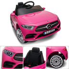 Mercedes Benz CLS 350 Kids Electric Ride On Car with Remote Control - Pink.