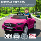 Mercedes Benz CLS 350 Kids Electric Ride On Car with Remote Control - Pink.