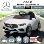 Mercedes Benz CLS 350 Kids Electric Ride On Car with Remote Control - White.