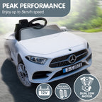 Mercedes Benz CLS 350 Kids Electric Ride On Car with Remote Control - White.