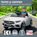 Mercedes Benz CLS 350 Kids Electric Ride On Car with Remote Control - White.