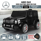 Mercedes Benz AMG Licensed G63 Kids Electric Ride On Car Remote Control Dual 25W Motors Music Player LED Lights.