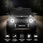 Mercedes Benz AMG Licensed G63 Kids Electric Ride On Car Remote Control Dual 25W Motors Music Player LED Lights.