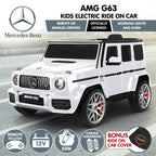 Mercedes Benz AMG G63 Kids Electric Ride On Car w/ Remote Control - White.