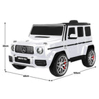 Mercedes Benz AMG G63 Kids Electric Ride On Car w/ Remote Control - White.