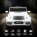 Mercedes Benz AMG G63 Kids Electric Ride On Car w/ Remote Control - White.
