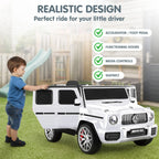 Mercedes Benz AMG G63 Kids Electric Ride On Car w/ Remote Control - White.
