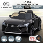 Lexus LC 500 Kids Electric Ride On Car - Black.