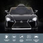 Lexus LC 500 Kids Electric Ride On Car - Black.