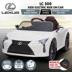 Lexus LC 500 Kids Electric Ride On Car - White.