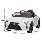 Lexus LC 500 Kids Electric Ride On Car - White.