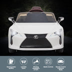 Lexus LC 500 Kids Electric Ride On Car - White.