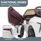 Lexus LC 500 Kids Electric Ride On Car - White.