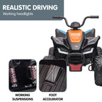 Licensed MCL35 McLaren Kids Toy Ride On Electric Quad Bike  - Black