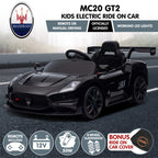 Maserati MC20 GT2 Licensed Electric Kids Ride On Race Car Black.