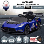 Maserati MC20 GT2 Licensed Electric Kids Ride On Race Car Blue.