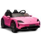 Porsche Taycan Turbo S Kids Electric Ride On Car w/Remote Control 90W Four Wheel Suspension 2 Seater w/Seat Belt.