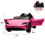 Porsche Taycan Turbo S Kids Electric Ride On Car w/Remote Control 90W Four Wheel Suspension 2 Seater w/Seat Belt.