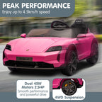 Porsche Taycan Turbo S Kids Electric Ride On Car w/Remote Control 90W Four Wheel Suspension 2 Seater w/Seat Belt.