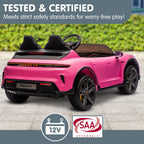 Porsche Taycan Turbo S Kids Electric Ride On Car w/Remote Control 90W Four Wheel Suspension 2 Seater w/Seat Belt.