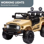 Toyota FJ Cruiser Kids Electric Ride On Car - Khaki