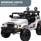 Toyota FJ Cruiser Kids Electric Ride On Car - White.