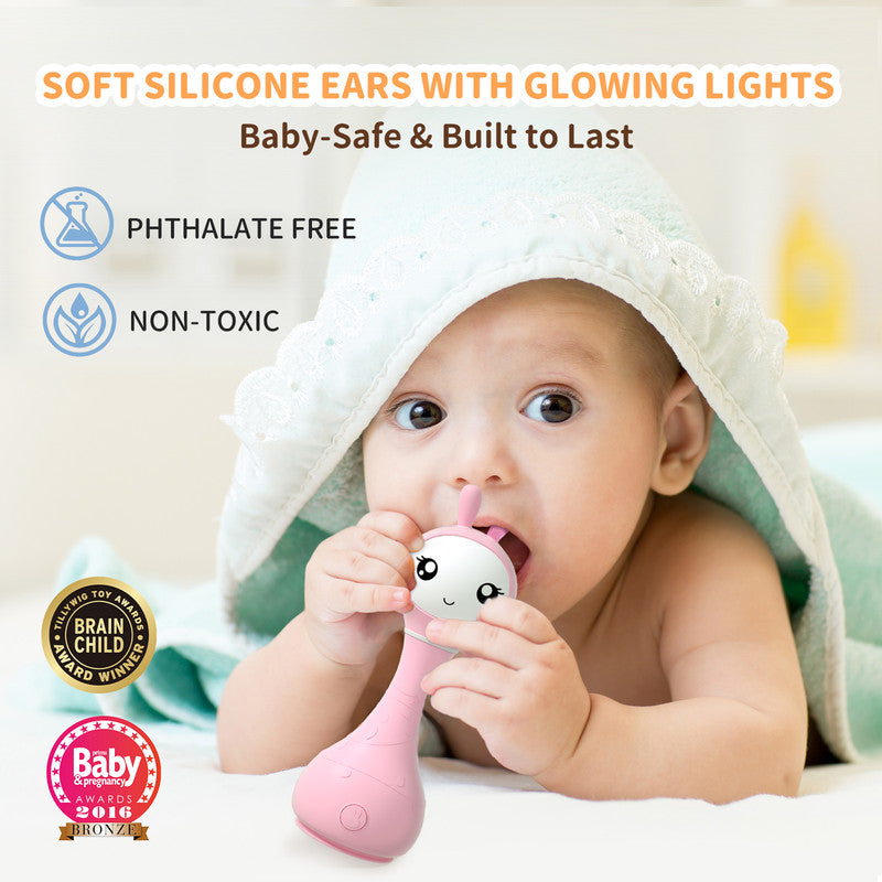 Alilo Smarty Rattle R1 Pink  Musical Toy & Story Teller, Nursery Rhymes & Lullabies