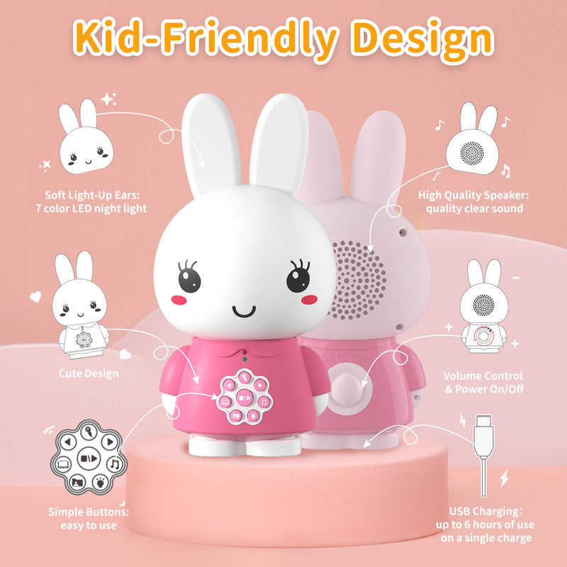 Alilo Honey Bunny G6 Pink Musical Toy & Story Teller, Nursery Rhymes & Lullabies