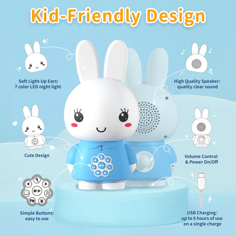 Alilo Honey Bunny G6 Blue Musical Toy & Story Teller, Nursery Rhymes & Lullabies