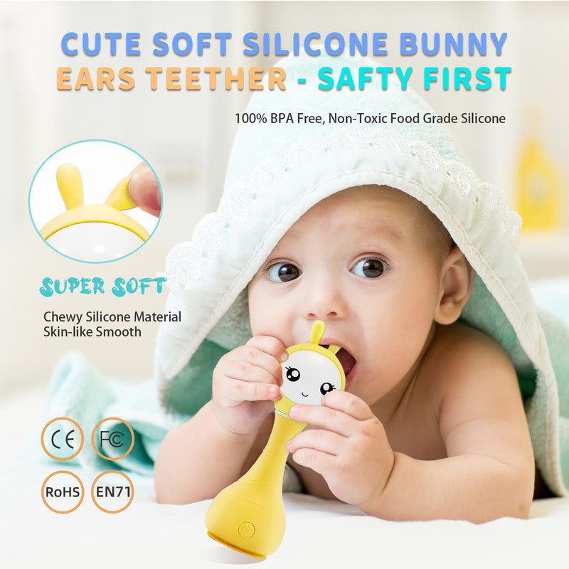 Alilo Smarty Rattle R1 Yellow Musical Toy & Story Teller, Nursery Rhymes & Lullabies