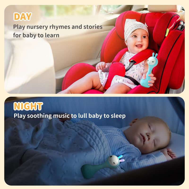 Alilo Smarty Rattle R1 Blue Musical Toy & Story Teller, Nursery Rhymes & Lullabies