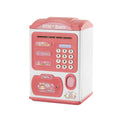 Pink rabbit Kids Smart ATM Piggy Bank - Automatic Bill Scroll, Password & Fingerprint Unlock with Fun Features