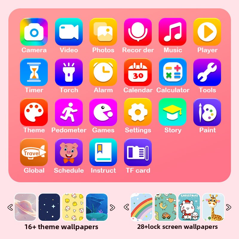 Kids Unicorn Smart Phone Toy with Dual Camera and IPS Touch Screen Educational Games MP3 Music Player 512MB Card Included Blue Silicone Case Ideal Gift