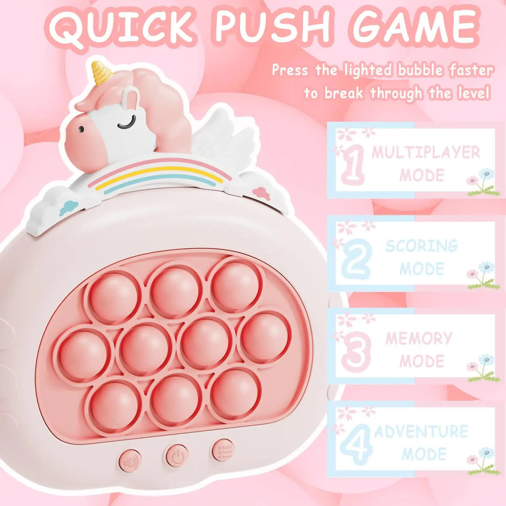 Electronic Fast Push Pop Game - Astronaut Space Edition Fidget Console with Lights & Sound - 4 Modes Memory & Speed Challenge - Interactive Sensory Toy for Kids 3+ & Travel