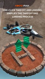 Remote Control Stunt Fighter Drone with LED Lights & 360° Flips – Camouflage Green