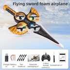 L36 Remote Control Flying Stunt Sword with LED Lights, 360° Flips & 2 Batteries
