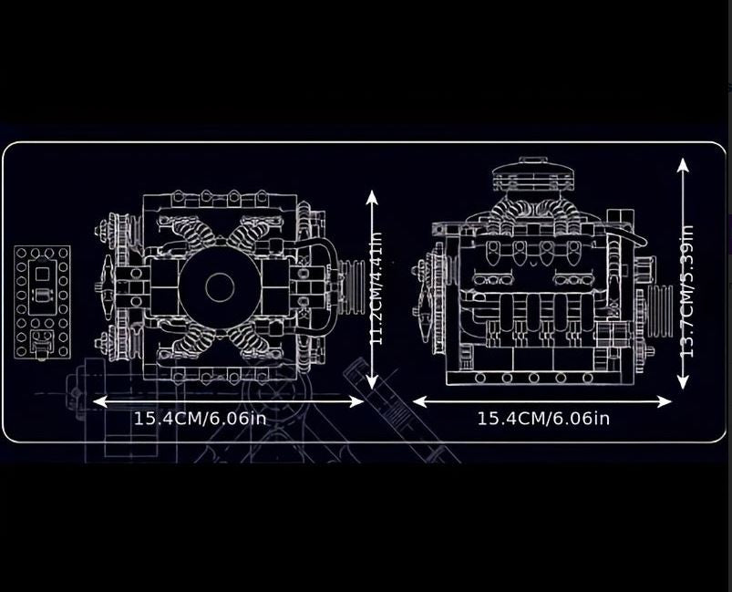 V8 Engine Simulation Model Blocks