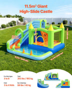 Inflatable Bounce House, 3.4 x 3.74 x 2.13 m Inflatable House.
