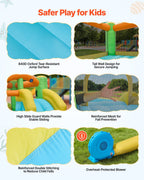 Inflatable Bounce Castle, 3.82 x 3.98 x 1.97m Inflatable Castle with Splash Pool.