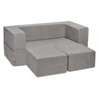 VEVOR Modular Kids Play Couch 4Pcs DIY Creative Child Sectional Sofa Dark Grey