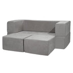 VEVOR Modular Kids Play Couch 4Pcs DIY Creative Child Sectional Sofa Dark Grey